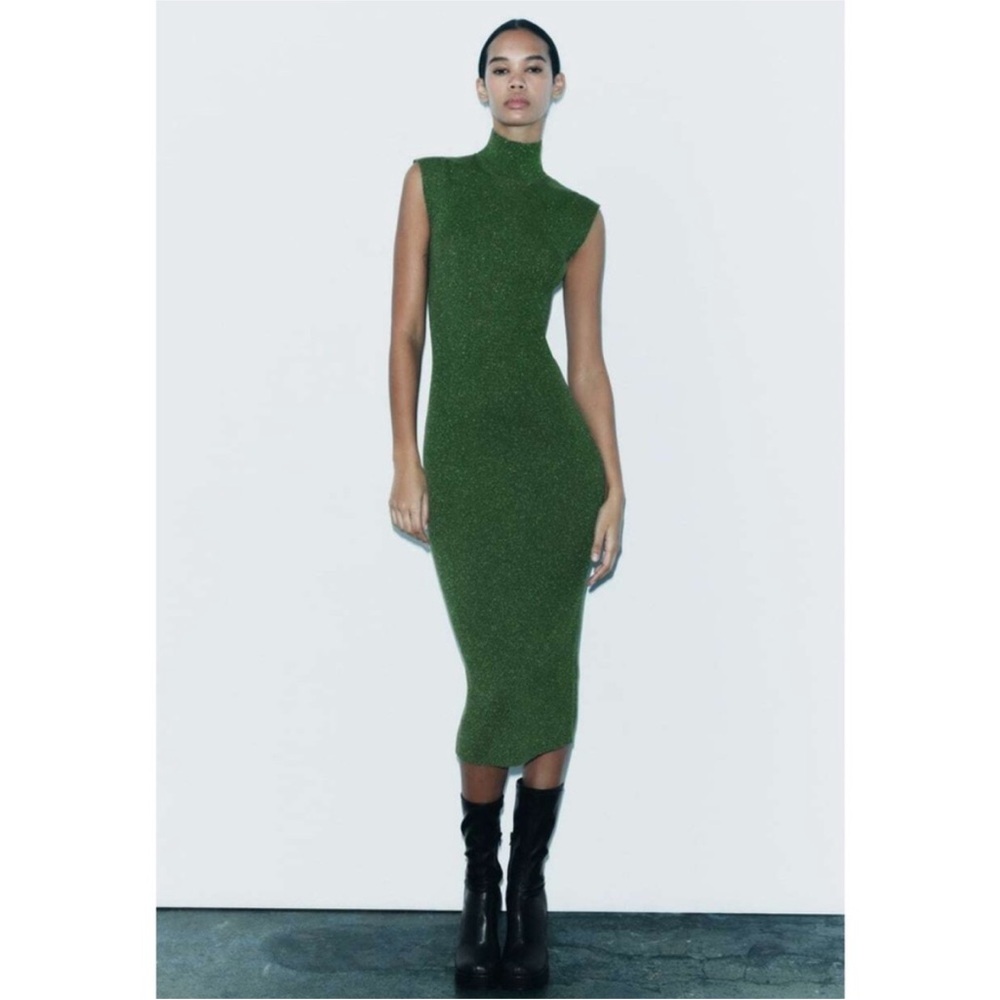 Zara Green Midi Dress